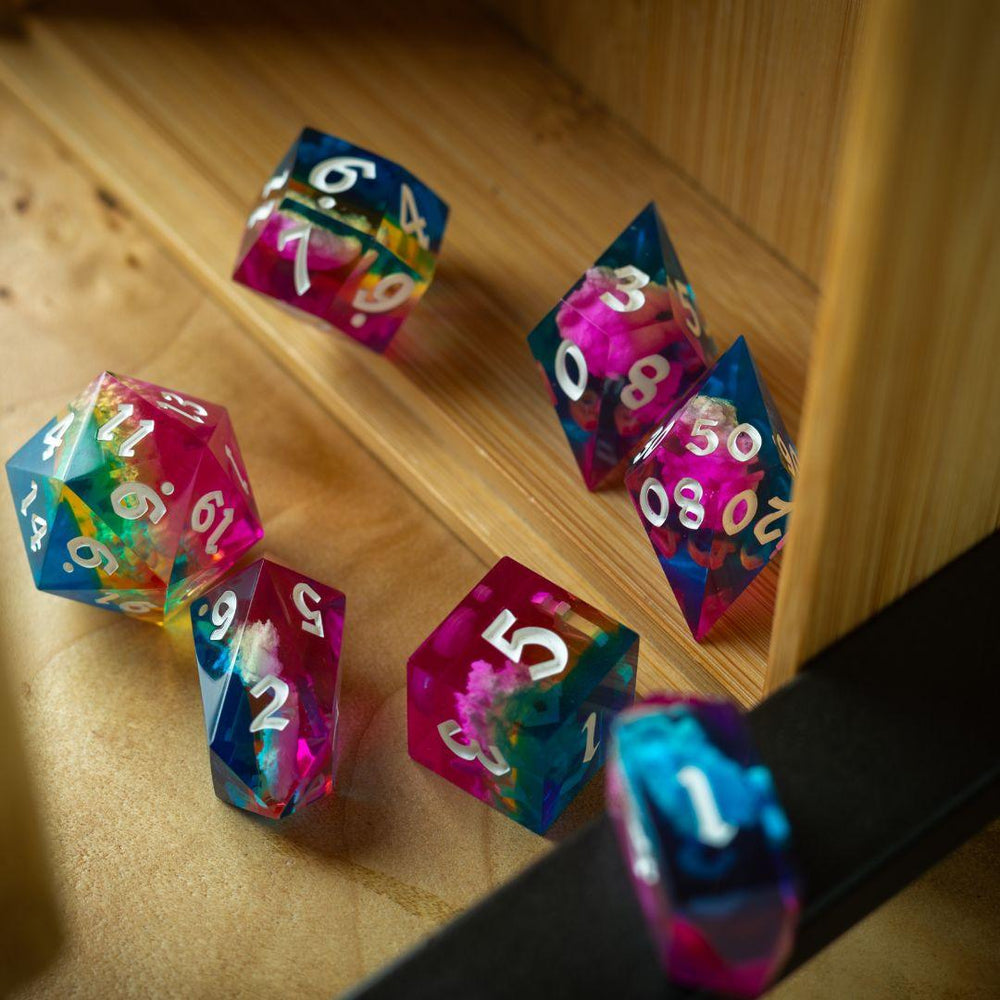 Starlit Rift Resin DND Dice Set (ONLINE ORDER ONLY)