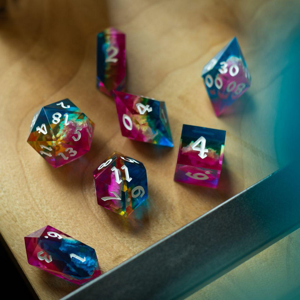 Starlit Rift Resin DND Dice Set (ONLINE ORDER ONLY)