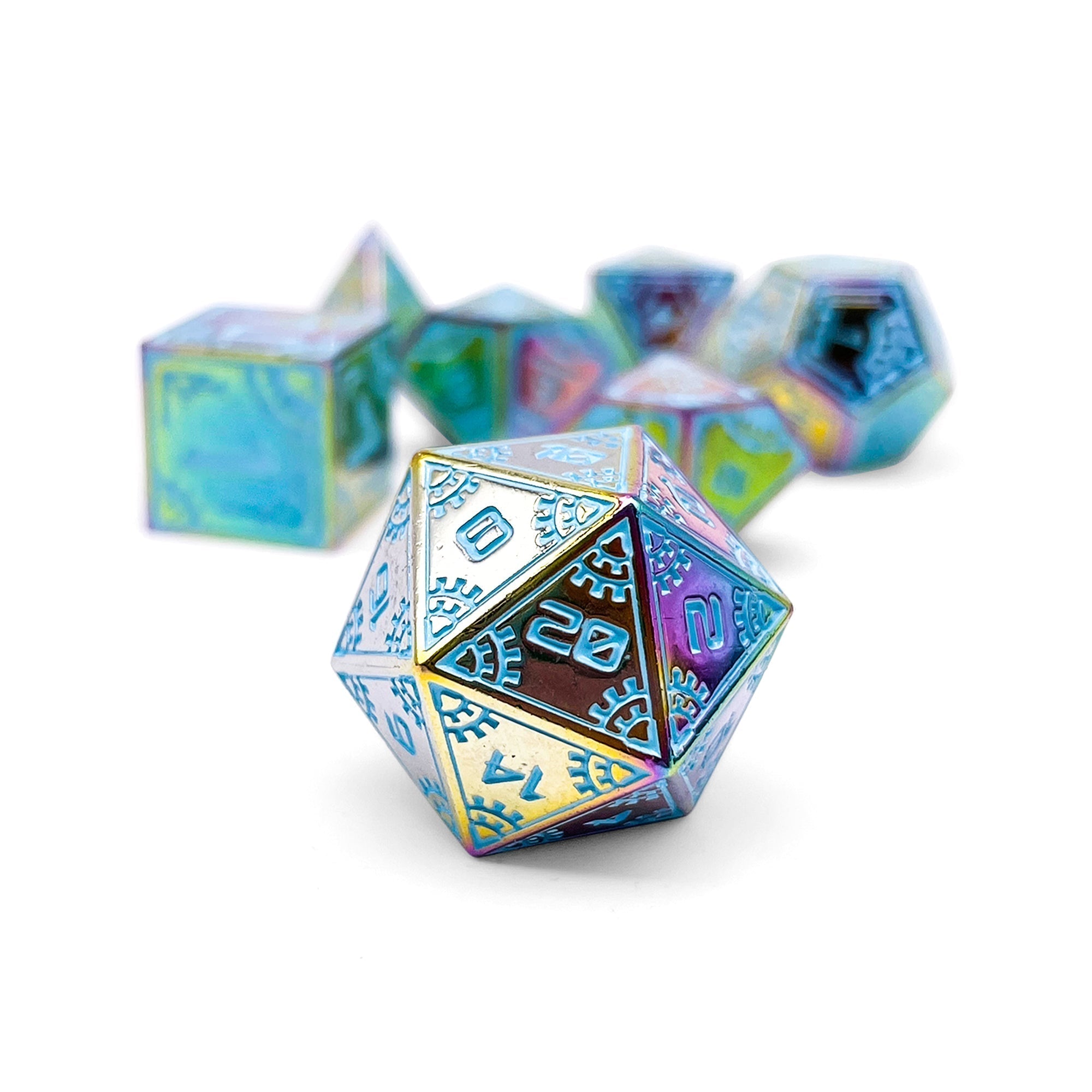 Stars of Auriga - Space Dice 7 Piece RPG Set Alloy Metal Dice (Online Only)