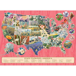 State Flowers of America 1000 Piece Jigsaw Puzzle Cobble Hill (ONLINE ORDER ONLY)