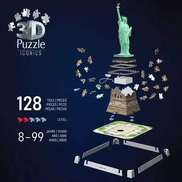 Statue of Liberty 128 Piece 3D Jigsaw Puzzle Ravensburger
