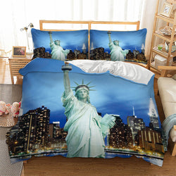 Statue of Liberty City Building Bedding Set Quilt Covers (Online Order Only)