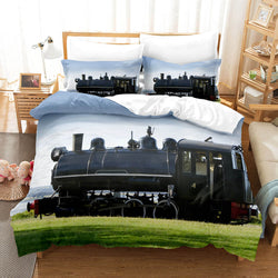 Steam Engine Vintage Locomotive Bedding Set Quilt Covers Without Filler (Online Order Only)