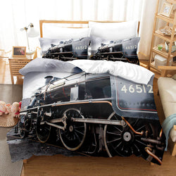 Steam Engine Vintage Locomotive Bedding Set Quilt Covers Without Filler (Online Order Only)