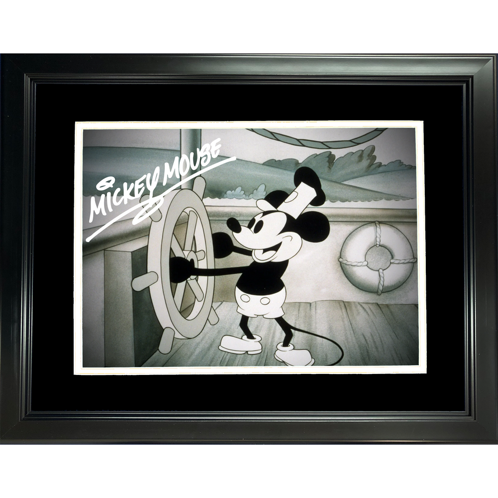 Framed Steamboat Willie Facsimile Laser Engraved Signature Auto 11"x14" Photo HOFSM Holo (ONLINE ORDER ONLY)