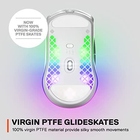 SteelSeries Aerox 3 Wireless Ultra Lightweight USB RGTB Optical Gaming Mouse - Snow (Online Order Only)