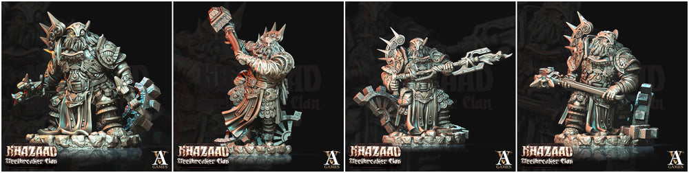 3D Printed Archvillain Games Khazaad Steelbreaker Clan - Steelbreaker Engineers 28mm 32mm D&D (Online Only)