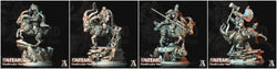 3D Printed Archvillain Games Khazaad Steelbreaker Clan - Steelbreaker Warriors Ram Riders 28mm 32mm D&D (Online Only)