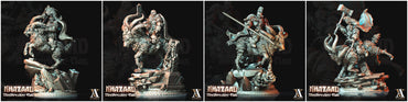 3D Printed Archvillain Games Khazaad Steelbreaker Clan - Steelbreaker Warriors Ram Riders 28mm 32mm D&D (Online Only)