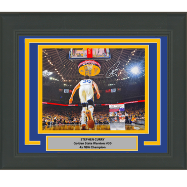 Framed Autographed/Signed Stephen Steph Curry Golden State Warriors 16x20 Basketball Photo JSA COA (ONLINE ORDER ONLY)