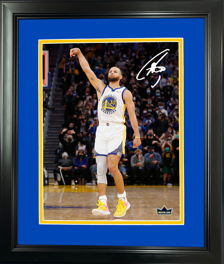 Framed Stephen Curry Facsimile Laser Engraved Signature Auto 11"x14"Basketball Photo HOFSM Holo (ONLINE ORDER ONLY)