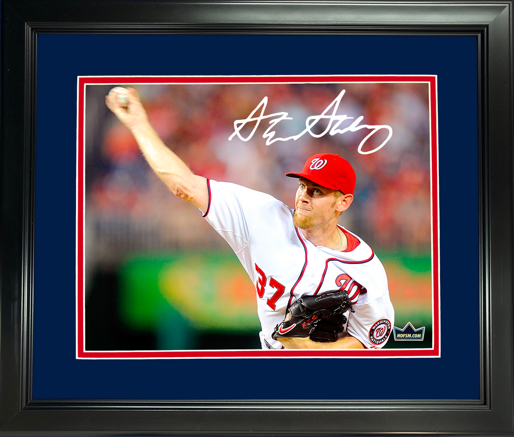 Framed Stephen Strasburg Washington Nationals Facsimile Laser Engraved Signature Auto 11"x14"Baseball Photo HOFSM Holo (ONLINE ORDER ONLY)