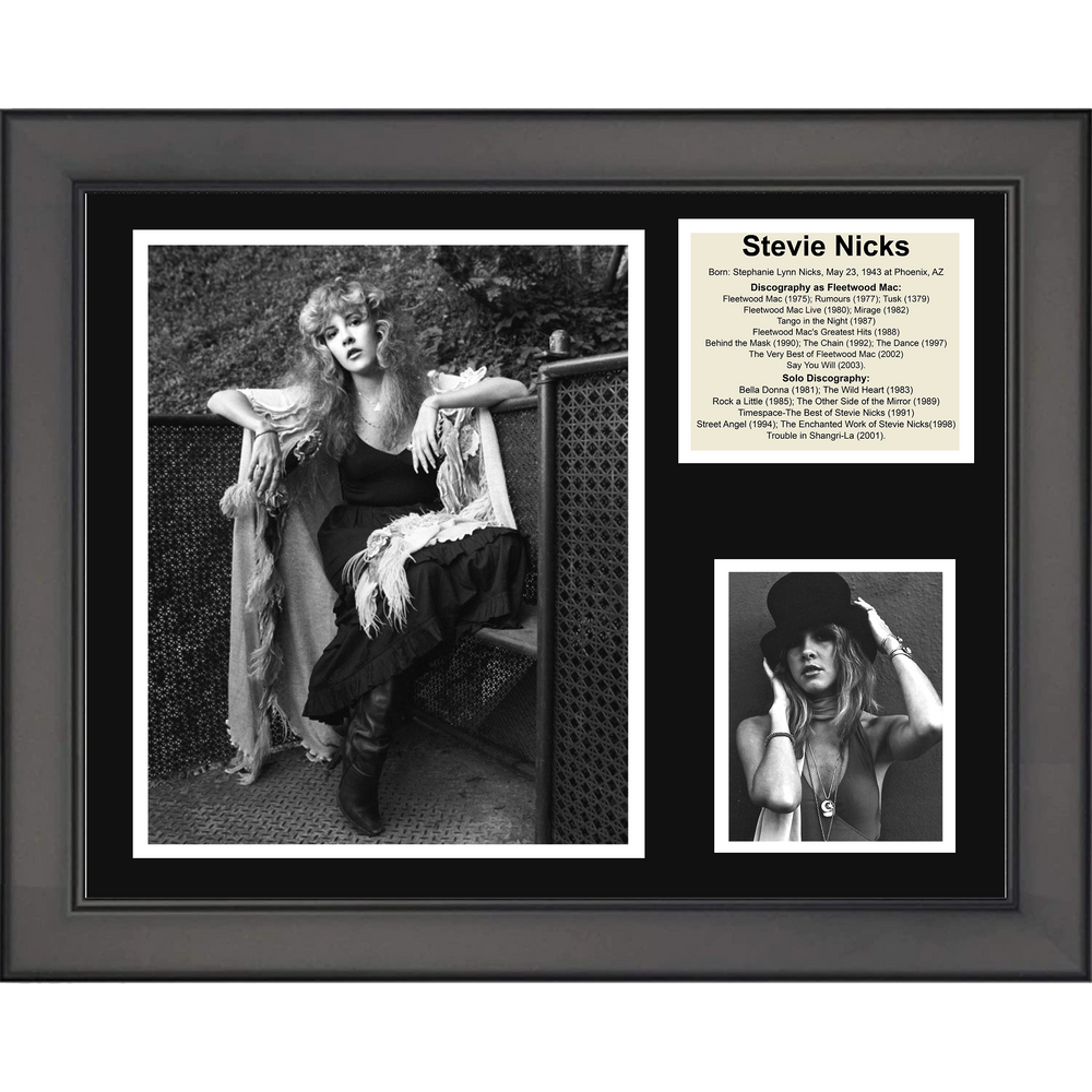 Framed Stevie Steve Nicks Discography 11"x14" Music Three Photo Collage (ONLINE ORDER ONLY)