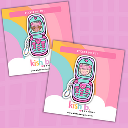 Flip Phone| Kenny|  Character Doodles | Sticker Die Cut (ONLINE ORDER ONLY)