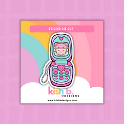 Flip Phone| Kenny|  Character Doodles | Sticker Die Cut (ONLINE ORDER ONLY)