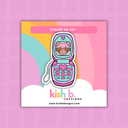 Flip Phone| Kenny|  Character Doodles | Sticker Die Cut (ONLINE ORDER ONLY)