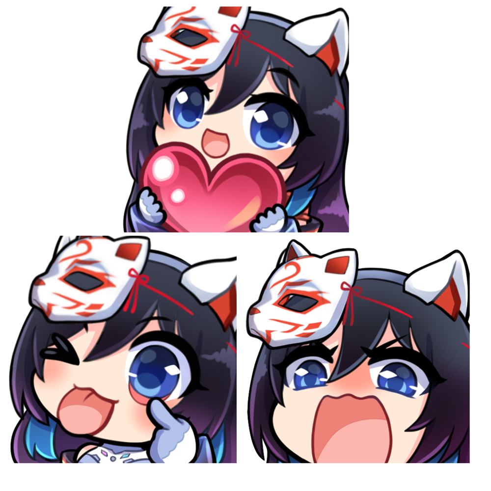 Neko Alley Anime Mascot 3 Pack Sticker Set (ONLINE ORDER ONLY)