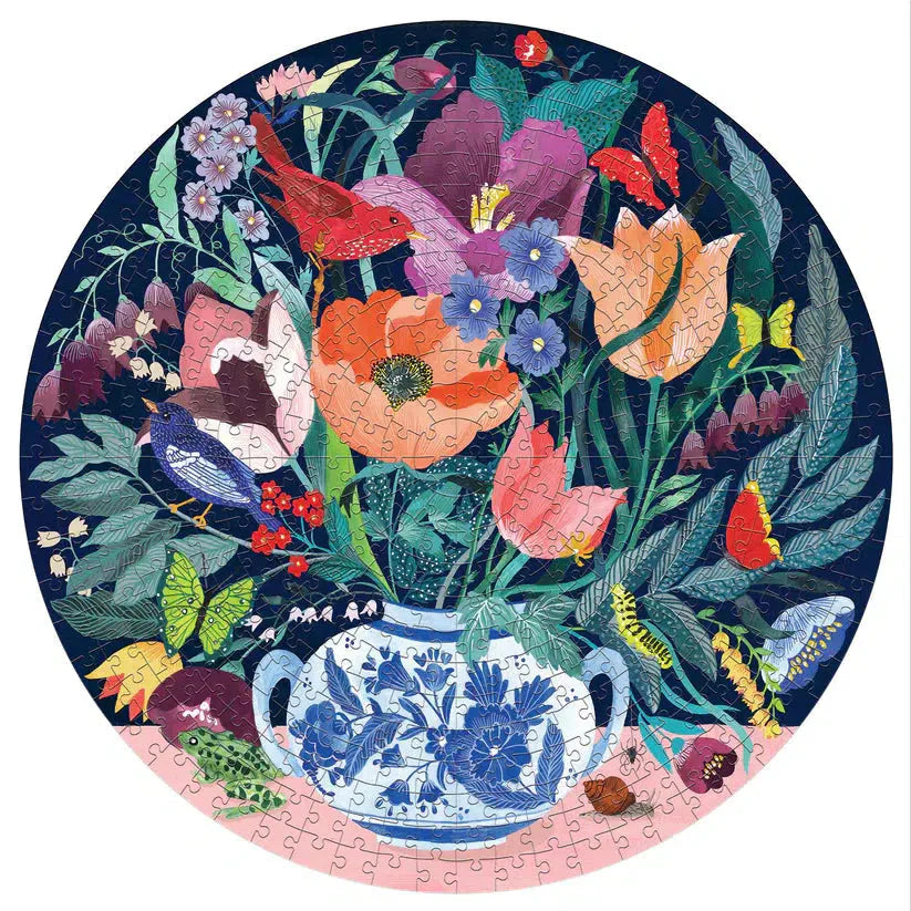 Still Life with Flowers 500 Piece Round Jigsaw Puzzle eeBoo (ONLINE ORDER ONLY)