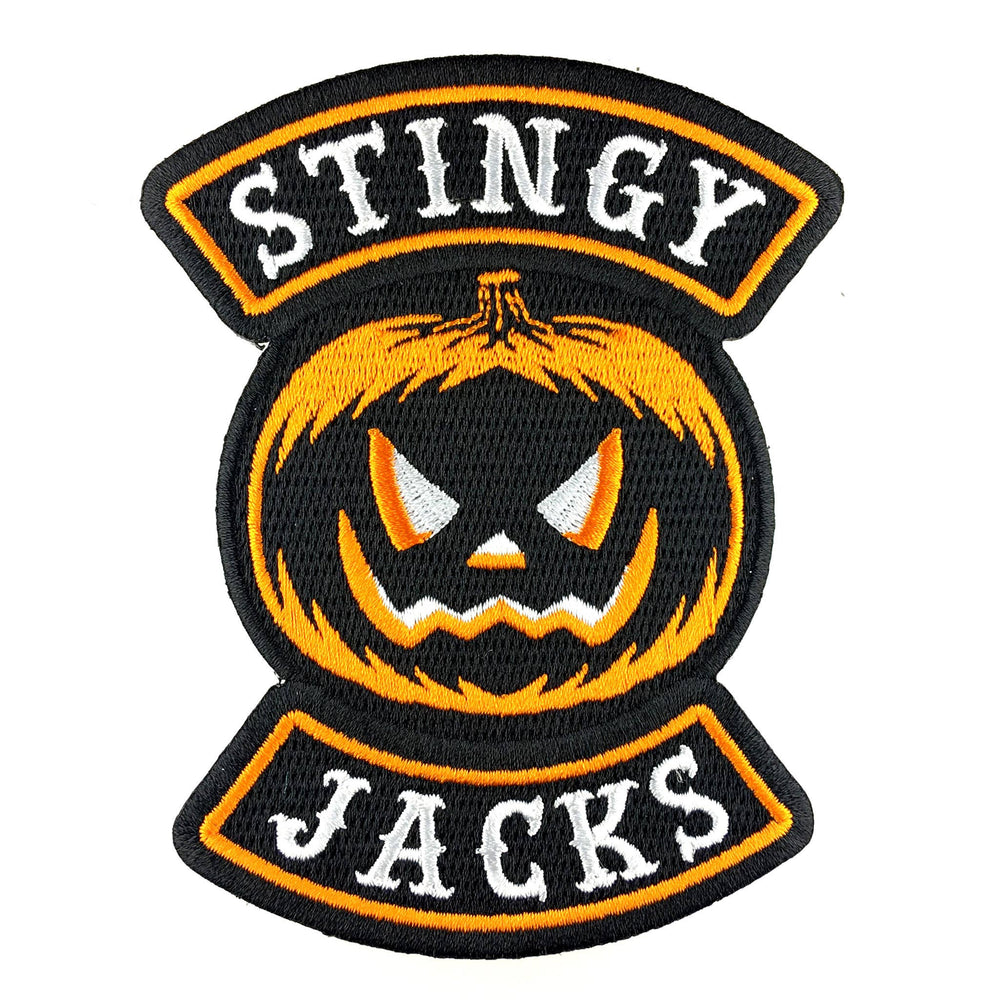 Stingy Jacks Jack-o-lantern Pumpkin Halloween Biker Patch: Iron-on