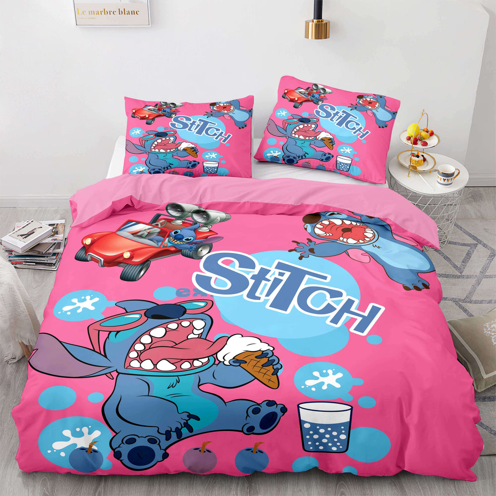 Stitch and Scrump Bedding Set Cosplay Quilt Cover Without Filler (Online Order Only)