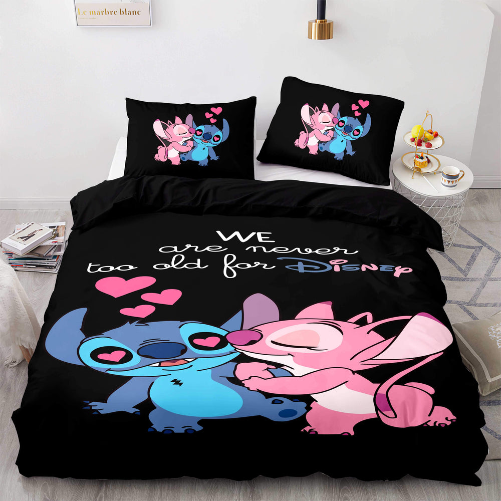 Stitch and Scrump Bedding Set Cosplay Quilt Cover Without Filler (Online Order Only)