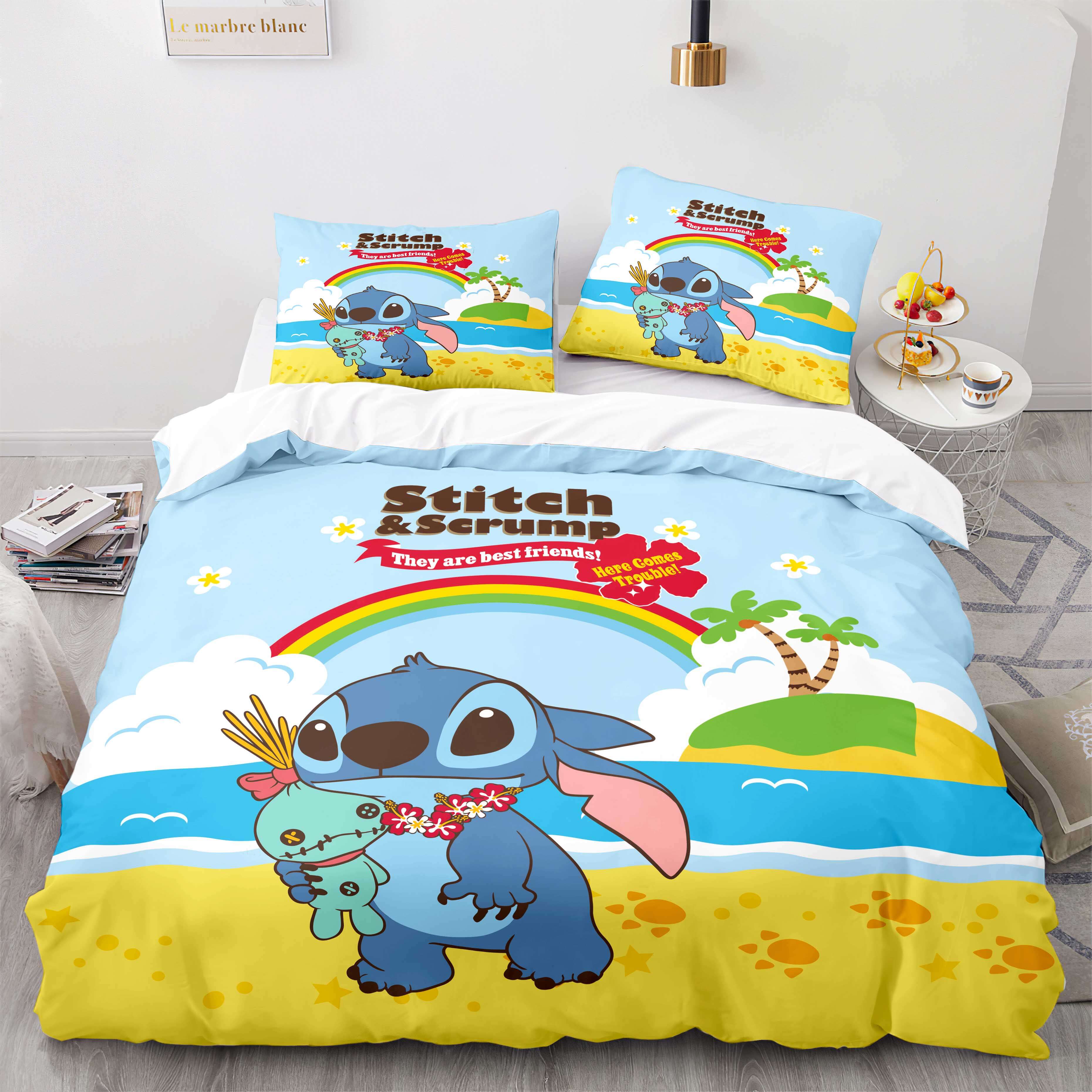 Stitch and Scrump Bedding Set Cosplay Quilt Cover Without Filler (Online Order Only)