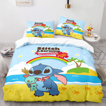 Stitch and Scrump Bedding Set Cosplay Quilt Cover Without Filler (Online Order Only)