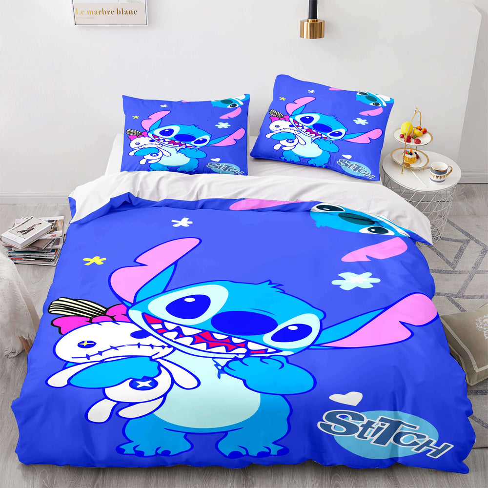 Stitch and Scrump Bedding Set Cosplay Quilt Cover Without Filler (Online Order Only)