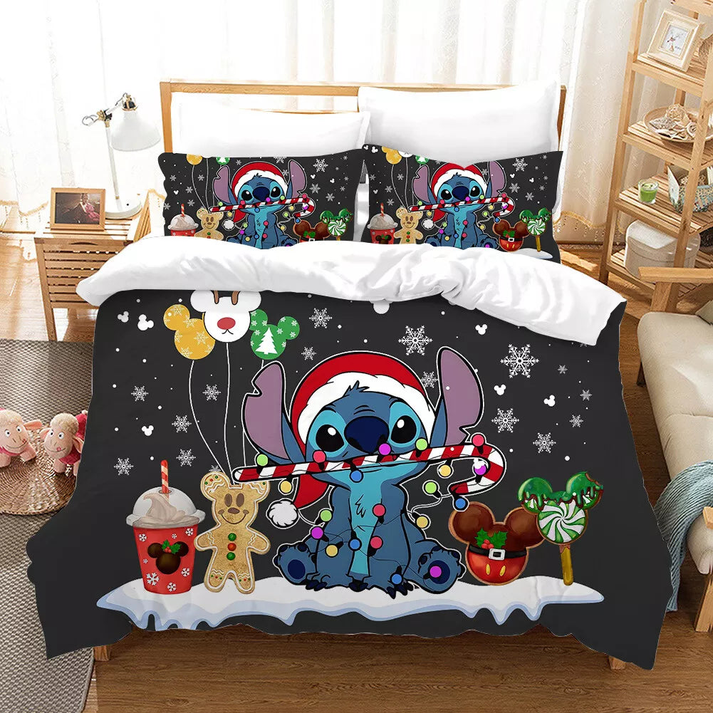 Stitch Christmas Bedding Set Pattern Kids Quilt Cover Without Filler (Online Order Only)