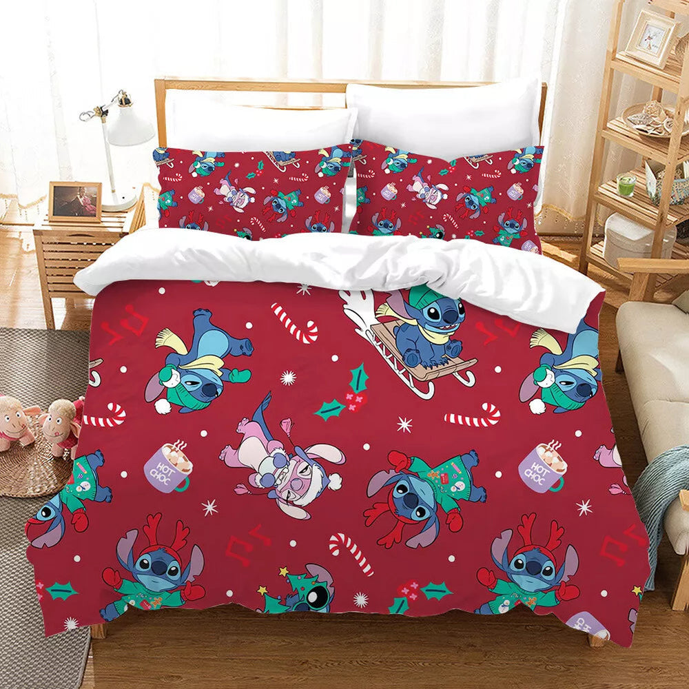 Stitch Christmas Bedding Set Pattern Kids Quilt Cover Without Filler (Online Order Only)