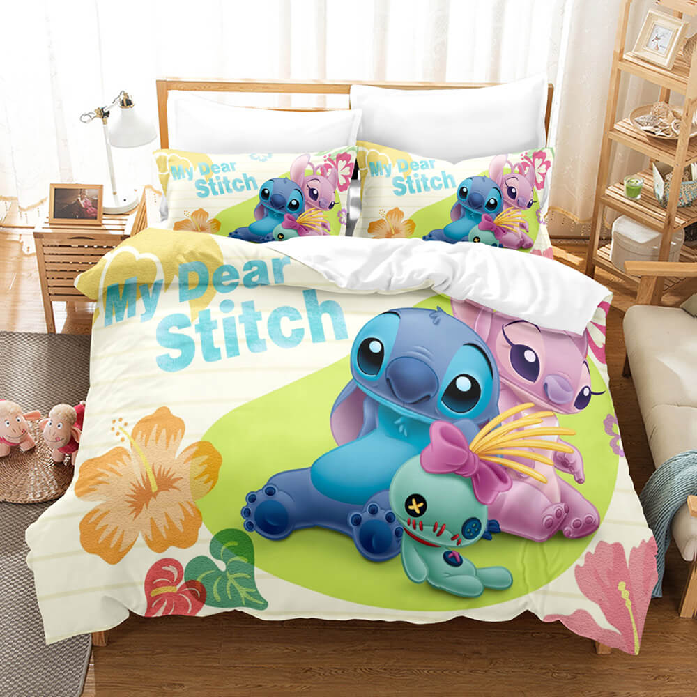 Stitch Pattern Bedding Set Kids Quilt Cover Without Filler (Online Order Only)