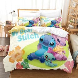 Stitch Pattern Bedding Set Kids Quilt Cover Without Filler (Online Order Only)