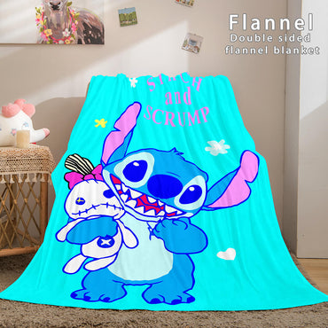 Stitch Cosplay Flannel Throw Blanket Micro Fleece Plush Blanket (Online Order Only)
