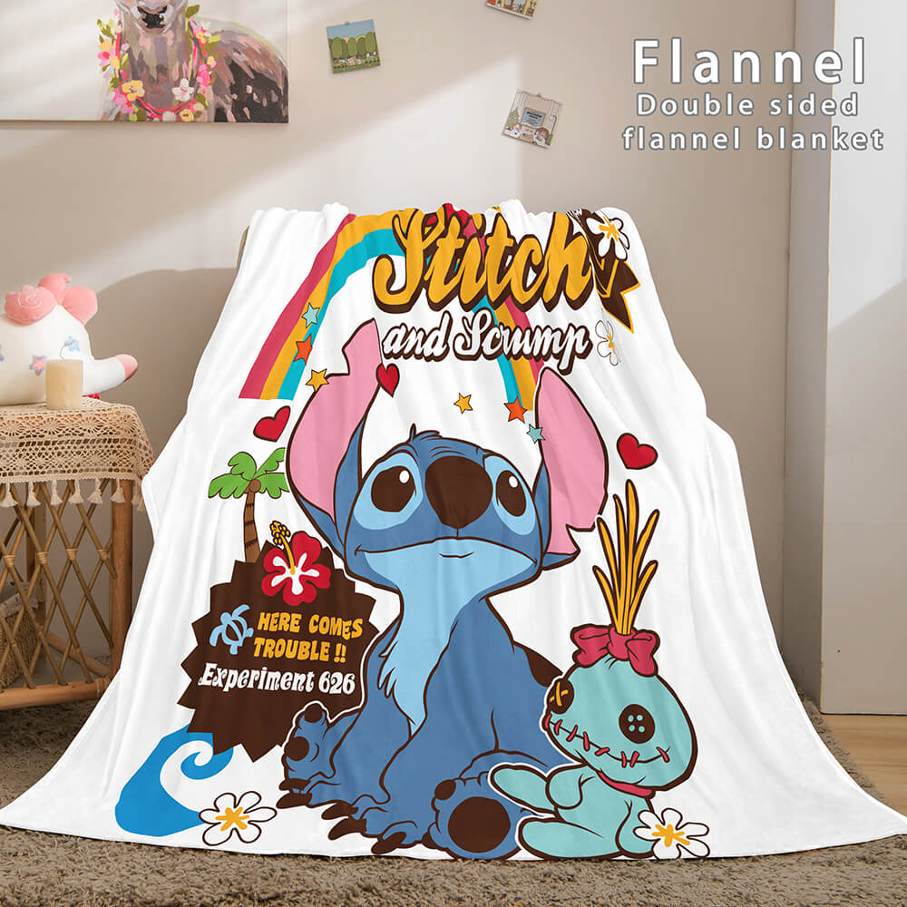 Stitch Cosplay Flannel Throw Blanket Micro Fleece Plush Blanket (Online Order Only)