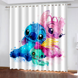 Stitch Curtains Blackout Window Treatments Drapes for Room Decoration (Online Order Only)