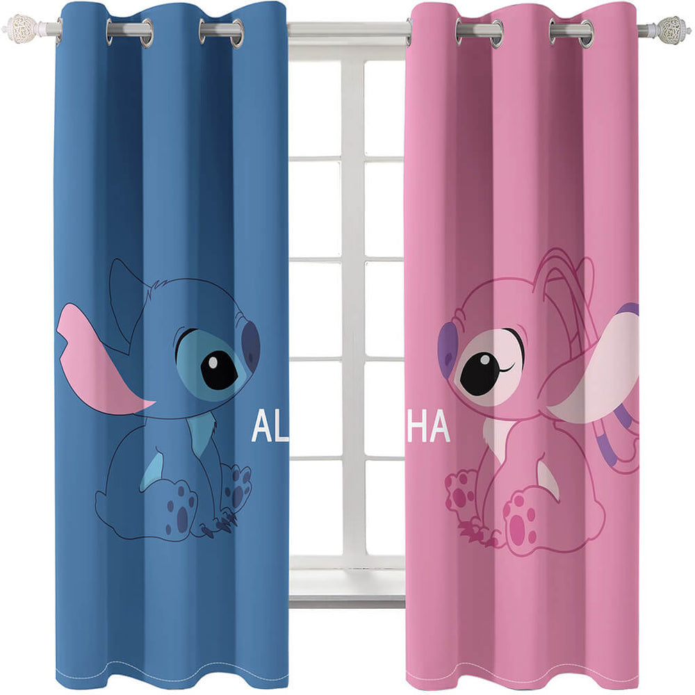 Stitch Curtains Blackout Window Treatments Drapes for Room Decoration (Online Order Only)