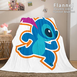 Stitch Flannel Blanket Warm Cozy Bed Blankets Soft Throw Blanket (Online Order Only)