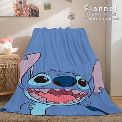 Stitch Flannel Blanket Warm Cozy Bed Blankets Soft Throw Blanket (Online Order Only)