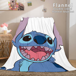 Stitch Flannel Blanket Warm Cozy Bed Blankets Soft Throw Blanket (Online Order Only)