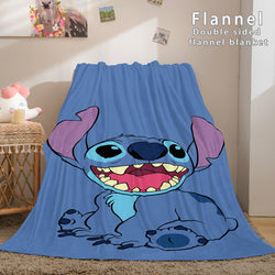Stitch Flannel Blanket Warm Cozy Bed Blankets Soft Throw Blanket (Online Order Only)