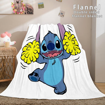 Stitch Flannel Blanket Warm Cozy Bed Blankets Soft Throw Blanket (Online Order Only)