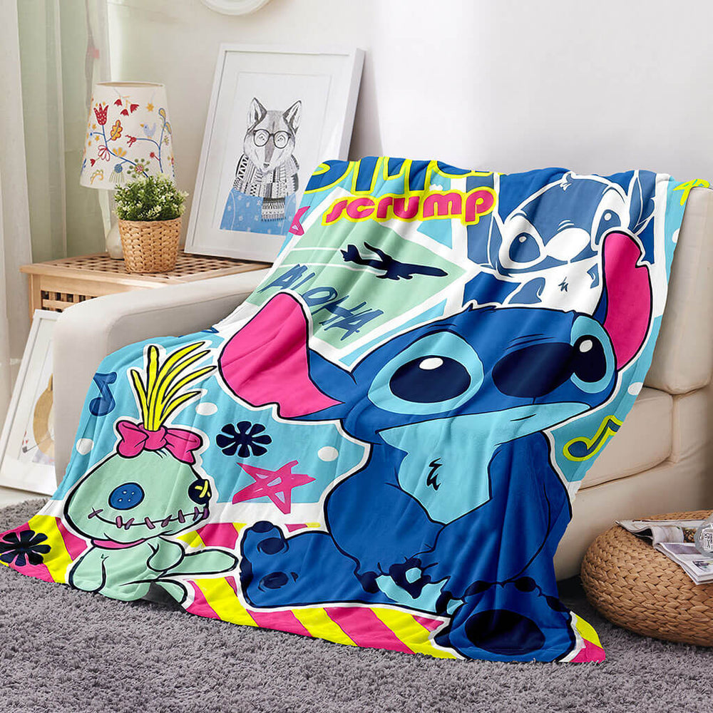 Stitch Pattern Blanket Flannel Throw Room Decoration (Online Order Only)