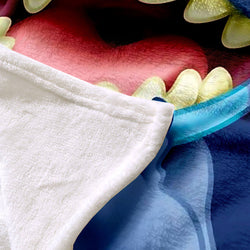 Stitch Pattern Blanket Flannel Throw Room Decoration (Online Order Only)