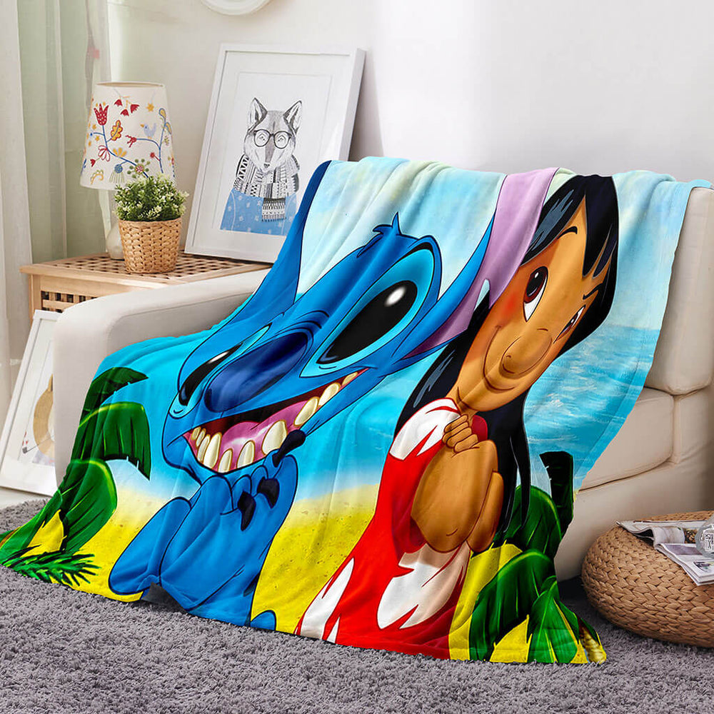 Stitch Pattern Blanket Flannel Throw Room Decoration (Online Order Only)