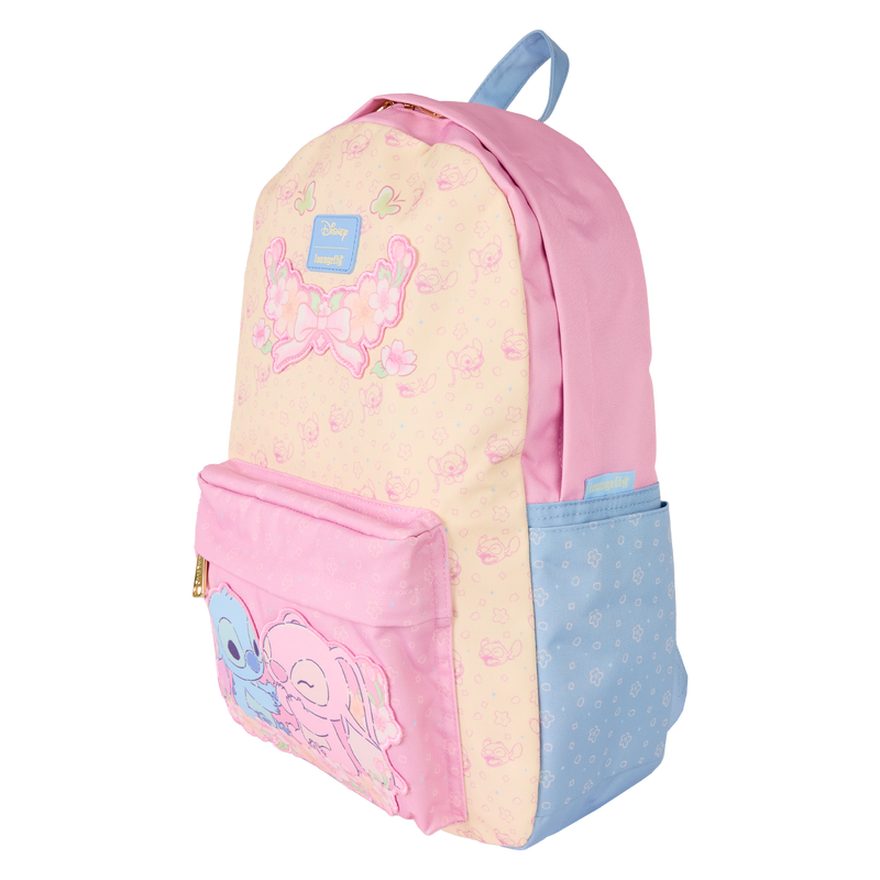 Disney Stitch & Angel All-Over Print Nylon Full-Size Backpack (Online Order Only)