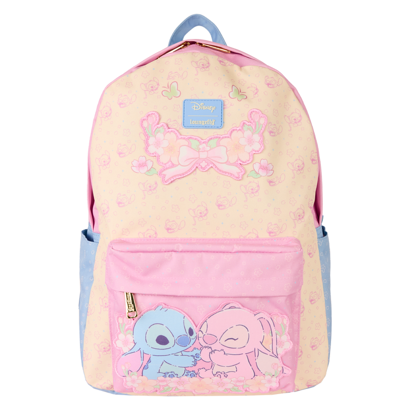 Disney Stitch & Angel All-Over Print Nylon Full-Size Backpack (Online Order Only)