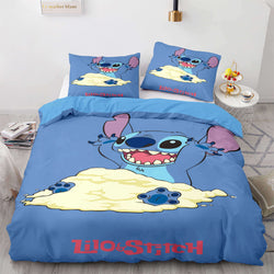 Stitch and Scrump Bedding Set Cosplay Quilt Duvet Cover Bed Sets (Online Order Only)