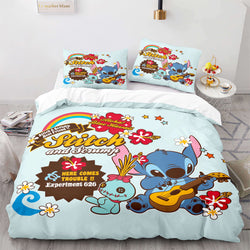 Stitch and Scrump Bedding Set Cosplay Quilt Duvet Cover Bed Sets (Online Order Only)