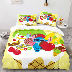 Stitch and Scrump Bedding Set Cosplay Quilt Duvet Cover Bed Sets (Online Order Only)