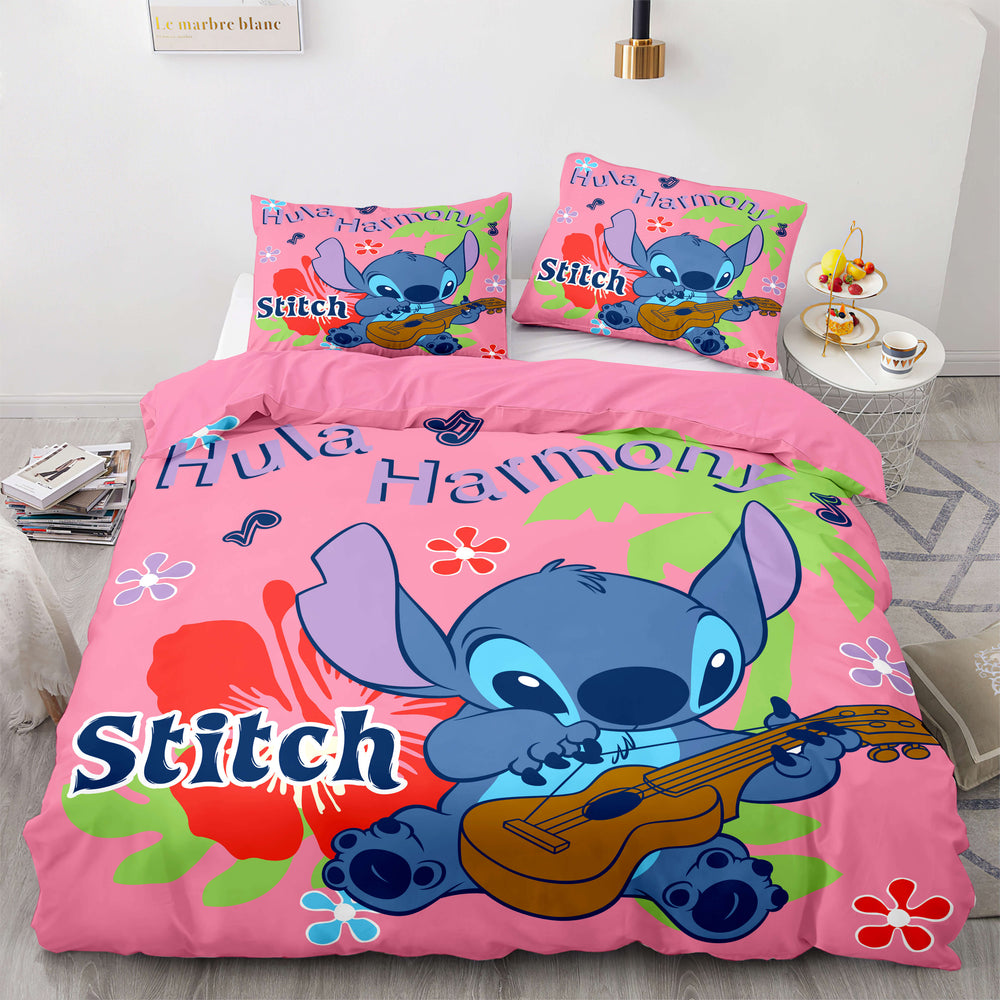 Stitch and Scrump Bedding Set Quilt Duvet Cover Bed Sets Room Decoration (Online Order Only)